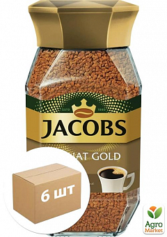 Кофе Cronat gold стеклянная банка ТМ "Якобс" 200г упаковка 6 шт2