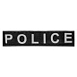 Змінний напис "Dog Extremе" "POLICE" великий для шлейки "POLICE" 3-4 розміру чорний чорний (24731)