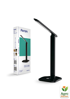 Настольный светодиодный светильник Feron DE1733 черный (40124)1