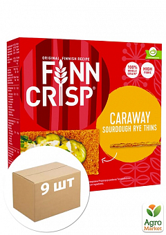 Сухарики житні Garaway (з тмином) ТМ "Finn Crisp" 200г упаковка 9шт2