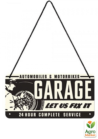 Вывеска на шнурке "Sing Garage" Nostalgic Art (28011)
