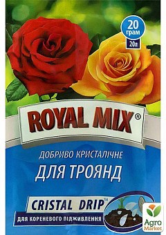 Удобрение кристаллическое "Для роз" ТМ "Royal Mix" 20г1