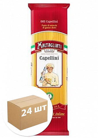 Макарони Капеліні №2 (Тонка) ТМ "Maltagliati" 500г упаковка 24 шт