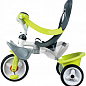 Детский металлический велосипед с козырьком, багажником и сумкой, зеленый, 10 мес. Smoby Toys цена