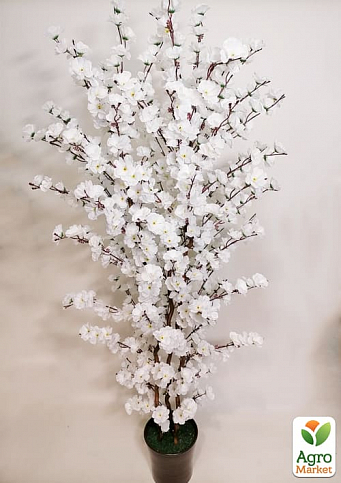 Дерево цветущей белой сакуры искусственное 1,6 м (15356)