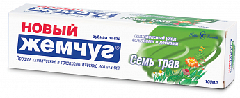Зубна паста Новий жемчуг Сім трав, 100 мл