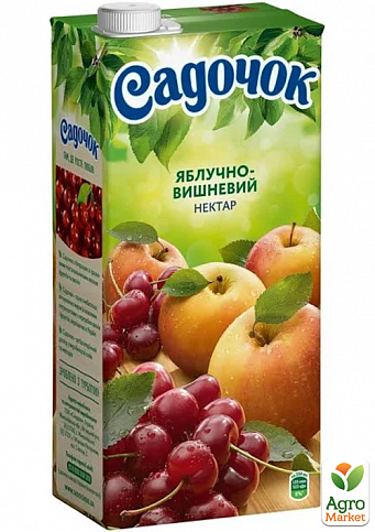 Нектар яблочно-вишневый ТМ "Садочок" 0,95л упаковка 12шт - фото 2