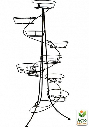 Подставка "Башня-спираль" на 9 вазонов (большой), высота 96см