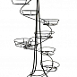 Подставка "Башня-спираль" на 9 вазонов (большой), высота 96см