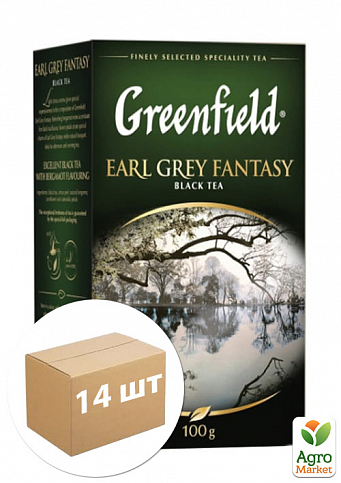 Чай "Грінфілд" 100 г Earl Grey Fantasy упаковка 14 шт