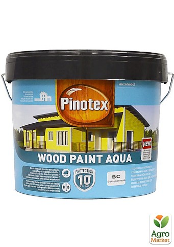 Фарба для дерев'яних фасадів Pinotex Wood Paint Aqua Безбарвний 8,37 л