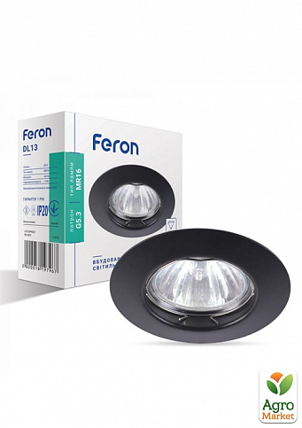 Встраиваемый светильник Feron DL13 черный (01819)