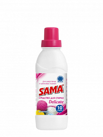 Средство для стирки "SAMA" "Delicate" для шерстяных и шелковых тканей 500 г