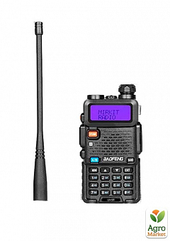 Рация MIRKIT | BAOFENG UV-5R, UHF/VHF, 5 Вт,1800 мАч+Ремешок на шею Mirkit черный набор 2 шт. (8505)1
