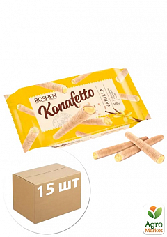 Вафельные трубочки (ванильная начинка) ПКФ ТМ "Konafetto" 140гр упаковка 15шт2