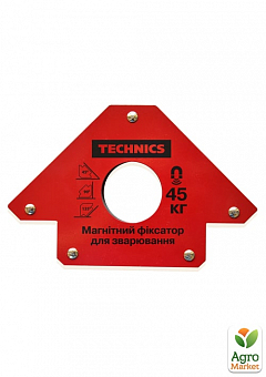 Магнітний фіксатор для зварювання "Стріла", 140х215 мм, кути 45°, 90°, 135° TM "Technics"12-1632
