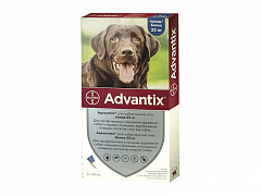 Средства от блох и клещей Байер Адвантикс для собак свыше 25 кг 4х4мл   16 г (0472540)1