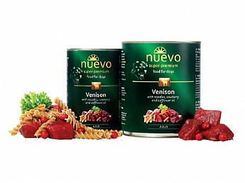 Nuevo Adult Vension Влажный корм для собак с олениной, лапшой, брусникой и сафлоровым маслом  400 г (5950110)