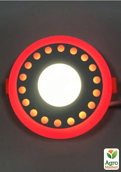 LED панель Lemanso  LM542 "Точечки" круг  6+3W красная подсв.  540Lm 4500K 85-265V (331667)1