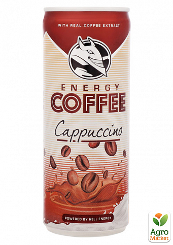 Холодна кава з молоком ТМ "Hell" Energy Coffee Cappuccino 250 мл упаковка 24 шт - фото 2