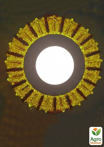 LED панель Lemanso LM1005 "Сніжинка" 3+3W з жовтим підсвічуванням 350Lm 4500K 175-265V коло (332853)
