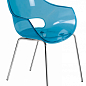 Кресло Papatya Opal прозрачно-синее (2458)