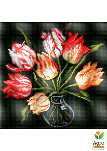 Алмазна мозаїка без підрамника - Витончені тюльпани AMC7688