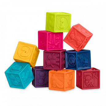 Развивающие силиконовые кубики - ПОСЧИТАЙ-КА! (10 кубиков,  в сумочке) - фото 5