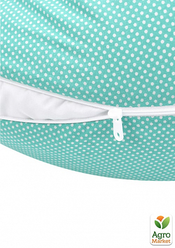 Подушка для вагітних та годування ТМ PAPAELLA 30х190 см + карабін горошок ментол - фото 2