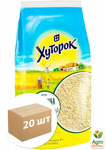 Крупа пшеничная "Полтавская" №3 ТМ "Хуторок" 800 гр упаковка 20 шт