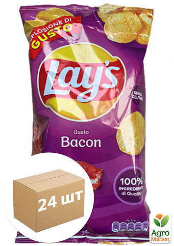 Картофельные чипсы (Бекон) ТМ "Lay`s" 133г упаковка 24 шт