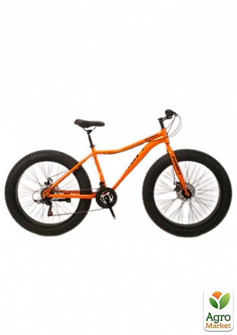 Велосипед 26 д. сталева рама 17", Shimano 21SP, ал.DB, ал.обод, 26" * 4.0, помаранчевий