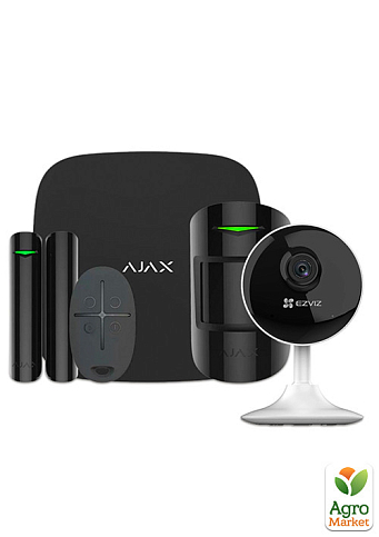 Комплект бездротової сигналізації Ajax StarterKit black + Wi-Fi камера 2MP-CS-C1C