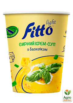 Крем-суп сирний з базиліком б/п ТМ "Fitto light" (склянка) 40г2