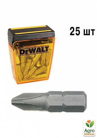 Набір біт DeWALT "Extra Grip", торсіонні, Philips, Ph2, L = 25 мм, 25 шт DT70526 ТМ DeWALT