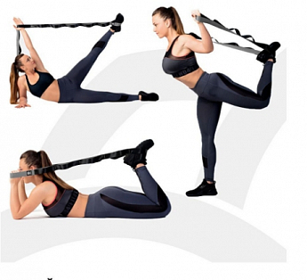 Еластична стрічка для йоги ремінь для тренування ніг Stretch Band SKL11-326907 - фото 4