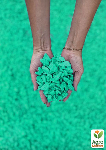 Кольорове декоративне каміння "Зелене" Фракція 5-10 мм 1 кг - фото 2