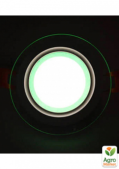 LED панель Lemanso LM1036 Сяйво 6W 450Lm 4500K + зеленый 85-265V / круг + стекло (336100)1