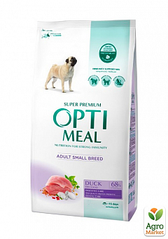 Сухий повнораційний корм Optimeal для собак малих порід зі смаком качки 1.5 кг (3174820)2
