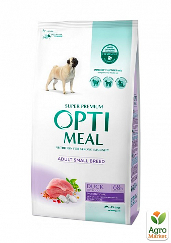Сухой полнорационный корм Optimeal для собак малых пород со вкусом утки 1.5 кг (3174820)