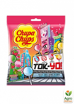 Карамель Chupa Chups Tokyo, асорти смаків з вітаміном C 10 р. уп. 50 шт. 7165872