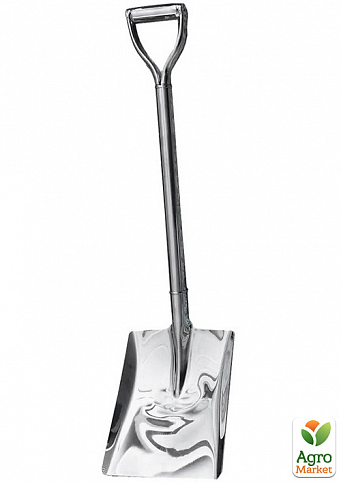 Лопата совковая MASTERTOOL из нержавеющей стали с ручкой 255х303 мм 970 мм 14-6275