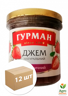 Джем клубничный ТМ "Гурман" 350г упаковка 12шт1