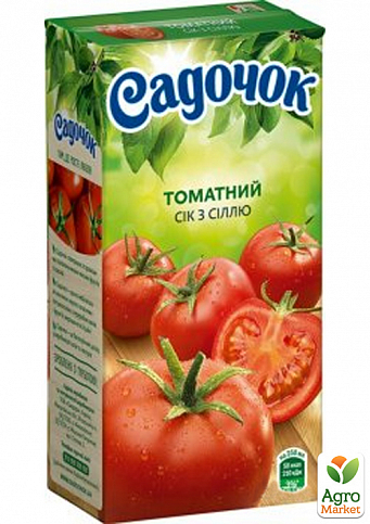 Сок томатный с солью (с трубочкой) ТМ "Садочок" 0,5л упаковка 24шт - фото 2