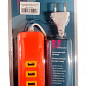 Мережевий зарядний пристрій на 4 USB порти (2А +1А+ 2*0,5А) orange