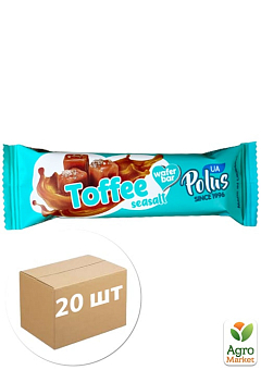 Вафельний батончик зі смаком солоної карамелі TM "Polus" 30 г упаковка 20 шт1