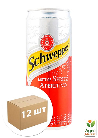 Газований напій Spritz Aperitivo ТМ "Schweppes" 0,33л упаковка 12 шт