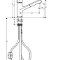 Hansgrohe M427-H150 Змiшувач для кухнi, одноважiльний, з висувним виливом, хром купить
