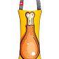 Игрушка для собак WAUDOG Fun с пищалкой, рисунок "Курино бедрышко", M, Ш 9 см, Д 21 см (6201-0221)