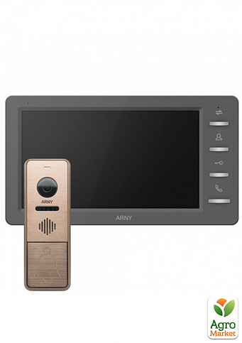 Комплект відеодомофону Arny AVD-7842 графіт + бронза